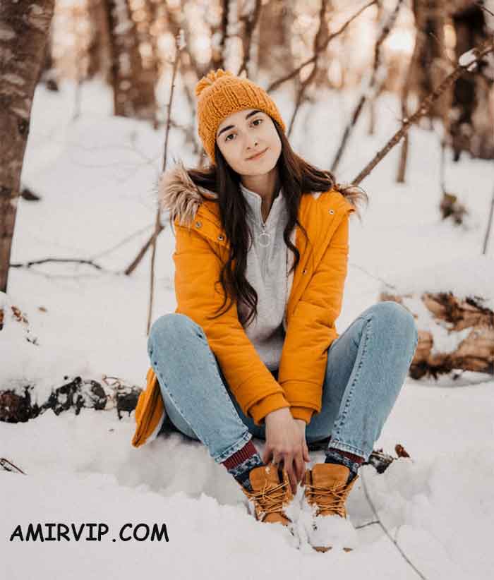 استایل زمستانی زنانه با ژاکت