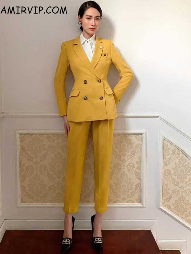 کت مجلسی زرد زنانه